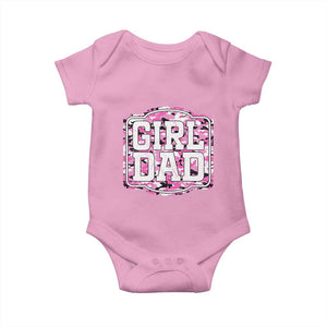 Girl Dad Baby Onesie Pink Camo Hunting Daddy Father's Day TS11 Light Pink Print Your Wear