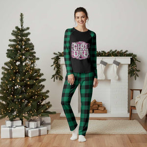 Girl Dad Plaid Pajama Set Pink Camo Hunting Daddy Father's Day TS11 Green Plaid Print Your Wear