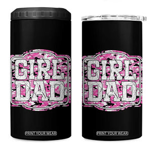 Girl Dad 4 in 1 Can Cooler Tumbler Pink Camo Hunting Daddy Father's Day TS11 One Size: 16 oz Black Print Your Wear