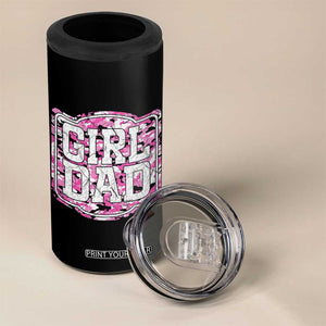 Girl Dad 4 in 1 Can Cooler Tumbler Pink Camo Hunting Daddy Father's Day TS11 Print Your Wear