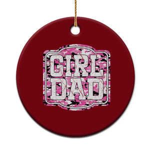 Girl Dad Ceramic Ornament Pink Camo Hunting Daddy Father's Day TS11 1pc Red Print Your Wear