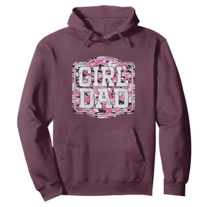 Girl Dad Hoodie Pink Camo Hunting Daddy Father's Day TS11 Maroon Print Your Wear