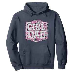 Girl Dad Hoodie Pink Camo Hunting Daddy Father's Day TS11 Navy Print Your Wear