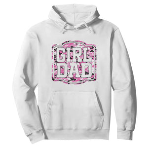 Girl Dad Hoodie Pink Camo Hunting Daddy Father's Day TS11 White Print Your Wear
