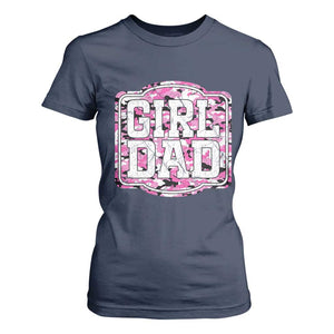 Girl Dad T Shirt For Women Pink Camo Hunting Daddy Father's Day TS11 Navy Print Your Wear