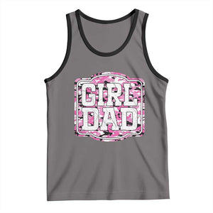 Girl Dad Tank Top Pink Camo Hunting Daddy Father's Day TS11 Deep Heather Black Print Your Wear