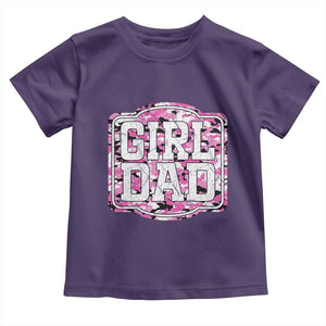 Girl Dad Toddler T Shirt Pink Camo Hunting Daddy Father's Day TS11 Purple Print Your Wear