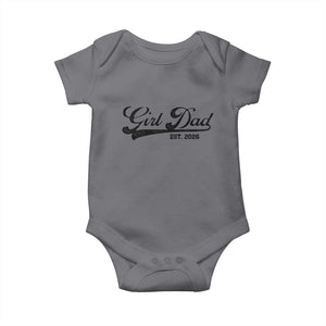 Girl Dad Est 2026 Baby Onesie Dad Of Girl 2026 Baby Announcement TS11 Charcoal Print Your Wear