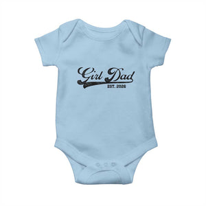 Girl Dad Est 2026 Baby Onesie Dad Of Girl 2026 Baby Announcement TS11 Light Blue Print Your Wear