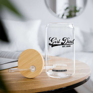 Girl Dad Est 2026 Glass Can Dad Of Girl 2026 Baby Announcement TS11 Print Your Wear