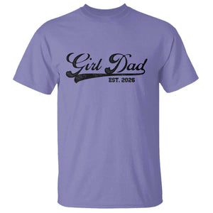 Girl Dad Est 2026 T Shirt Dad Of Girl 2026 Baby Announcement TS11 Violet Print Your Wear