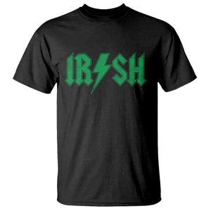 Funny Irish Rocker St Patrickss Day Lightning Bolt Rock and Roll T Shirt TS11 Black Print Your Wear