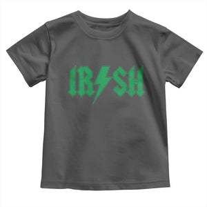 Funny Irish Rocker St Patrickss Day Lightning Bolt Rock and Roll Toddler T Shirt TS11 Dark Heather Print Your Wear