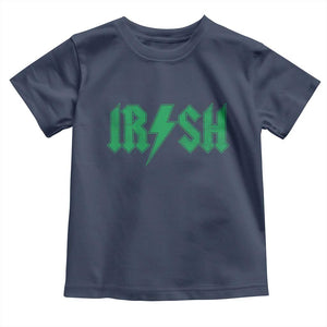 Funny Irish Rocker St Patrickss Day Lightning Bolt Rock and Roll Toddler T Shirt TS11 Navy Print Your Wear