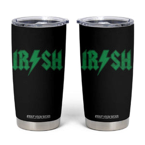 Funny Irish Rocker St Patrickss Day Lightning Bolt Rock and Roll Tumbler Cup TS11 Black Print Your Wear