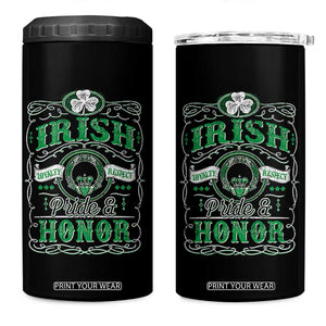 Vintage Irish Pride And Honor St Patricks Day 4 in 1 Can Cooler Tumbler TS11 One Size: 16 oz Black Print Your Wear