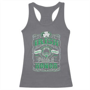 Vintage Irish Pride And Honor St Patricks Day Racerback Tank Top TS11 Charcoal Print Your Wear