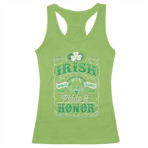 Vintage Irish Pride And Honor St Patricks Day Racerback Tank Top TS11 Lime Print Your Wear