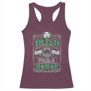 Vintage Irish Pride And Honor St Patricks Day Racerback Tank Top TS11 Maroon Print Your Wear