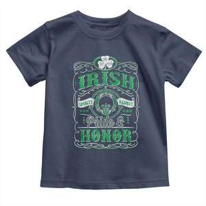 Vintage Irish Pride And Honor St Patricks Day Toddler T Shirt TS11 Navy Print Your Wear