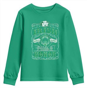Vintage Irish Pride And Honor St Patricks Day Youth Sweatshirt TS11 Irish Green Print Your Wear