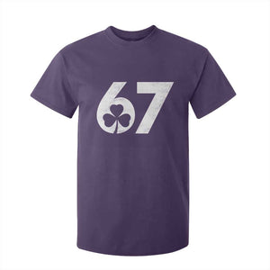 Funny St Patricks Day 67 Six Seven Vintage Shamrock T Shirt For Kid TS11 Purple Print Your Wear