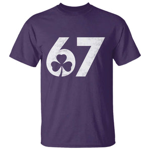 Funny St Patricks Day 67 Six Seven Vintage Shamrock T Shirt TS11 Purple Print Your Wear
