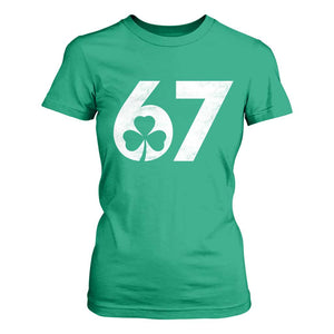 Funny St Patricks Day 67 Six Seven Vintage Shamrock T Shirt For Women TS11 Irish Green Print Your Wear
