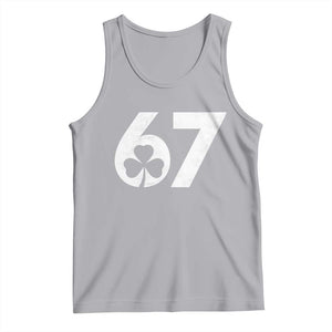 Funny St Patricks Day 67 Six Seven Vintage Shamrock Tank Top TS11 Athletic Heather Print Your Wear