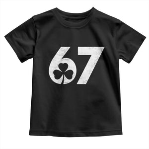 Funny St Patricks Day 67 Six Seven Vintage Shamrock Toddler T Shirt TS11 Black Print Your Wear