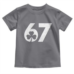 Funny St Patricks Day 67 Six Seven Vintage Shamrock Toddler T Shirt TS11 Charcoal Print Your Wear