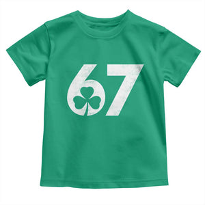 Funny St Patricks Day 67 Six Seven Vintage Shamrock Toddler T Shirt TS11 Irish Green Print Your Wear