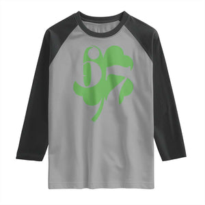 Funny St Patricks Day 67 Six Seven Meme Shamrock Raglan Shirt TS11 Sport Gray Black Print Your Wear