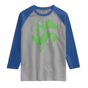Funny St Patricks Day 67 Six Seven Meme Shamrock Raglan Shirt TS11 Sport Gray Royal Print Your Wear
