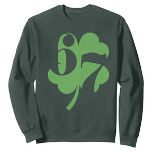 Funny St Patricks Day 67 Six Seven Meme Shamrock Sweatshirt TS11 Dark Forest Green Print Your Wear