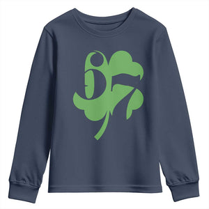 Funny St Patricks Day 67 Six Seven Meme Shamrock Youth Sweatshirt TS11 Navy Print Your Wear