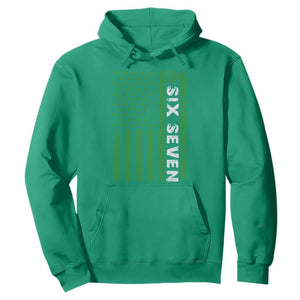 Six Seven 67 St Patricks Day Shamrock Vintage American Flag Hoodie TS11 Irish Green Print Your Wear
