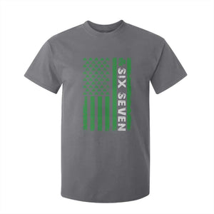 Six Seven 67 St Patricks Day Shamrock Vintage American Flag T Shirt For Kid TS11 Charcoal Print Your Wear
