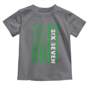 Six Seven 67 St Patricks Day Shamrock Vintage American Flag Toddler T Shirt TS11 Charcoal Print Your Wear