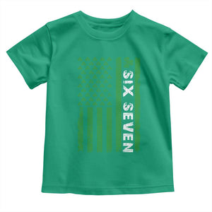 Six Seven 67 St Patricks Day Shamrock Vintage American Flag Toddler T Shirt TS11 Irish Green Print Your Wear