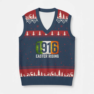 Ireland Easter Rising 1916 V-Neck Knit Sweater Vest Irish Rebellion Vintage Flag TS11 Navy Red Print Your Wear