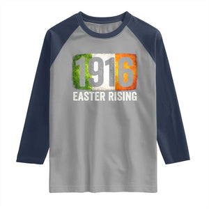 Ireland Easter Rising 1916 Raglan Shirt Irish Rebellion Vintage Flag TS11 Sport Gray Navy Print Your Wear