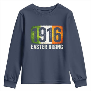 Ireland Easter Rising 1916 Youth Sweatshirt Irish Rebellion Vintage Flag TS11 Navy Print Your Wear