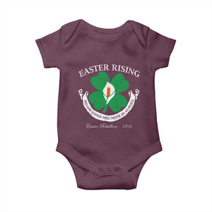 Easter Rising Baby Onesie Ireland Unfree Will Never Be At Peace 1916 Irish Rebellions TS11 Maroon Print Your Wear