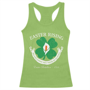 Easter Rising Racerback Tank Top Ireland Unfree Will Never Be At Peace 1916 Irish Rebellions TS11 Lime Print Your Wear