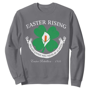 Easter Rising Sweatshirt Ireland Unfree Will Never Be At Peace 1916 Irish Rebellions TS11 Charcoal Print Your Wear