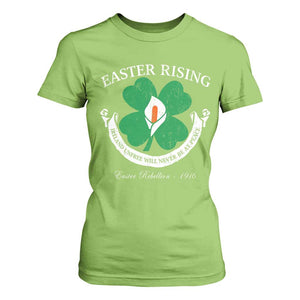 Easter Rising T Shirt For Women Ireland Unfree Will Never Be At Peace 1916 Irish Rebellions TS11 Lime Print Your Wear