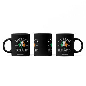 Dublin Ireland Est 988 Coffee Mug St Patricks Day Shamrock Leaf TS11 Print Your Wear