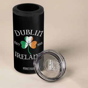 Dublin Ireland Est 988 4 in 1 Can Cooler Tumbler St Patricks Day Shamrock Leaf TS11 Print Your Wear