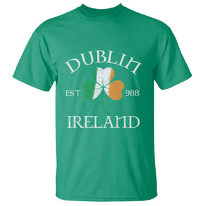 Dublin Ireland Est 988 T Shirt St Patricks Day Shamrock Leaf TS11 Irish Green Print Your Wear